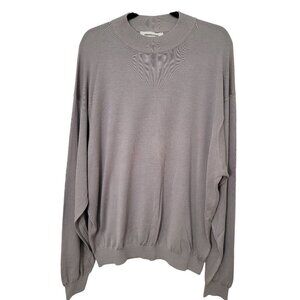 Pronto Uomo Gray Crewneck Sweater XXL Long Sleeve Men's Casual Knitwear